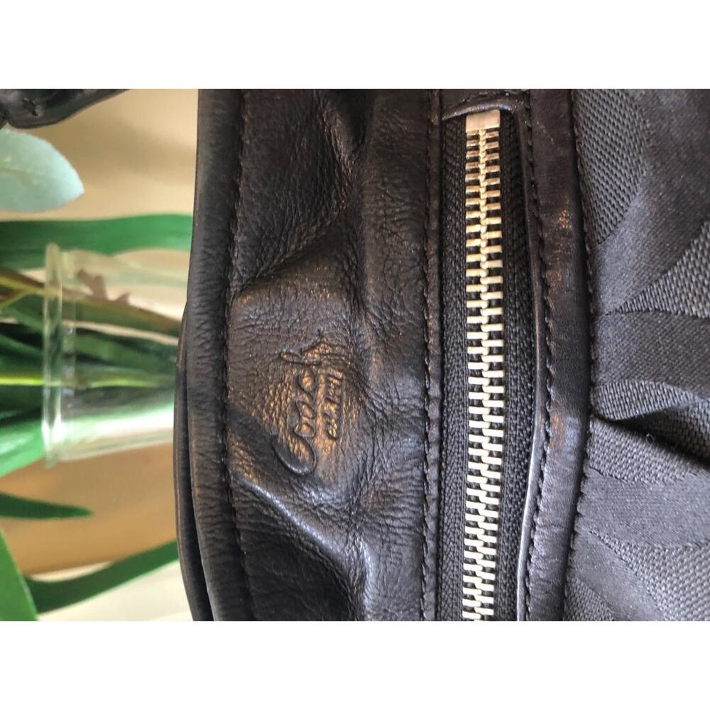 Coach 13420 Parker Op Art Convertible Hippie Black hobo bag (500 - Picture 8 of 9